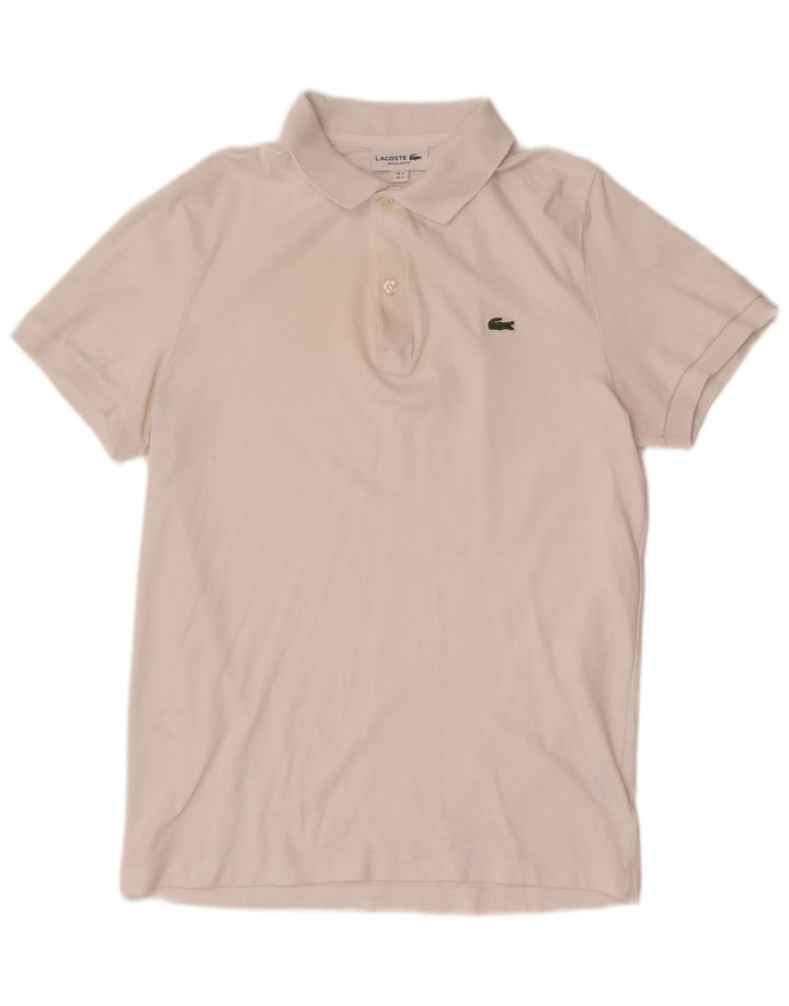 Lacoste Mens Regular Fit Polo Shirt Size 3 Small White Cotton