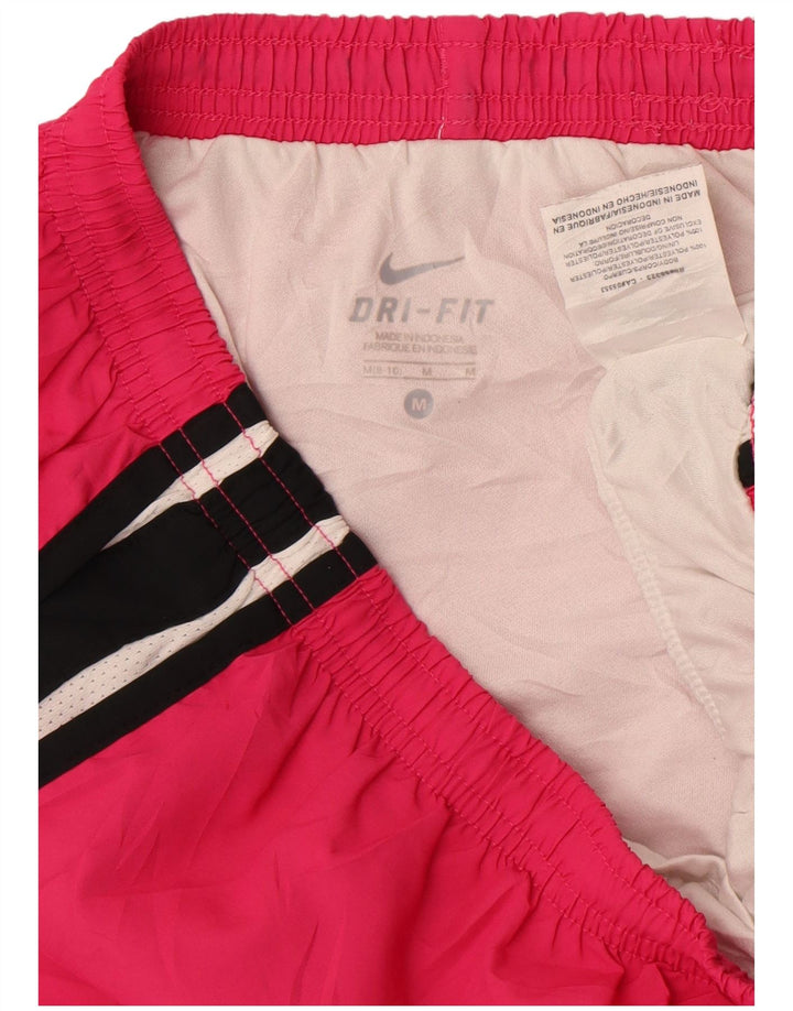 Pantaloni scurți sport Nike Dri Fit pentru femei US 8/10 Roz mediu Poliester color bloc