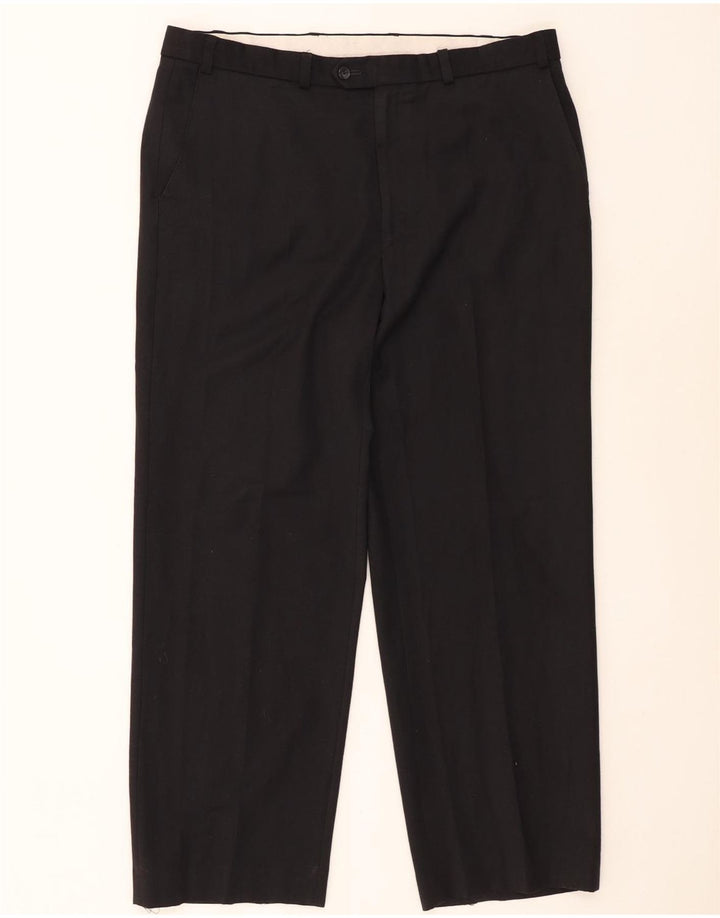 Pantaloni chino drepți pentru bărbați Marks & Spencer L38 L29 Poliester negru