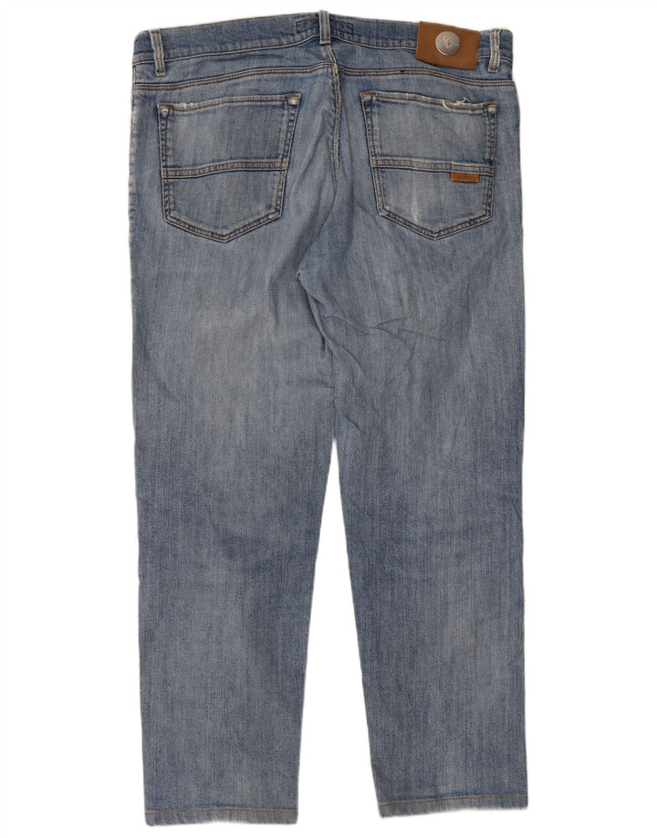 Blugi drepti pentru femei Trussardi W35 L27 Albastru