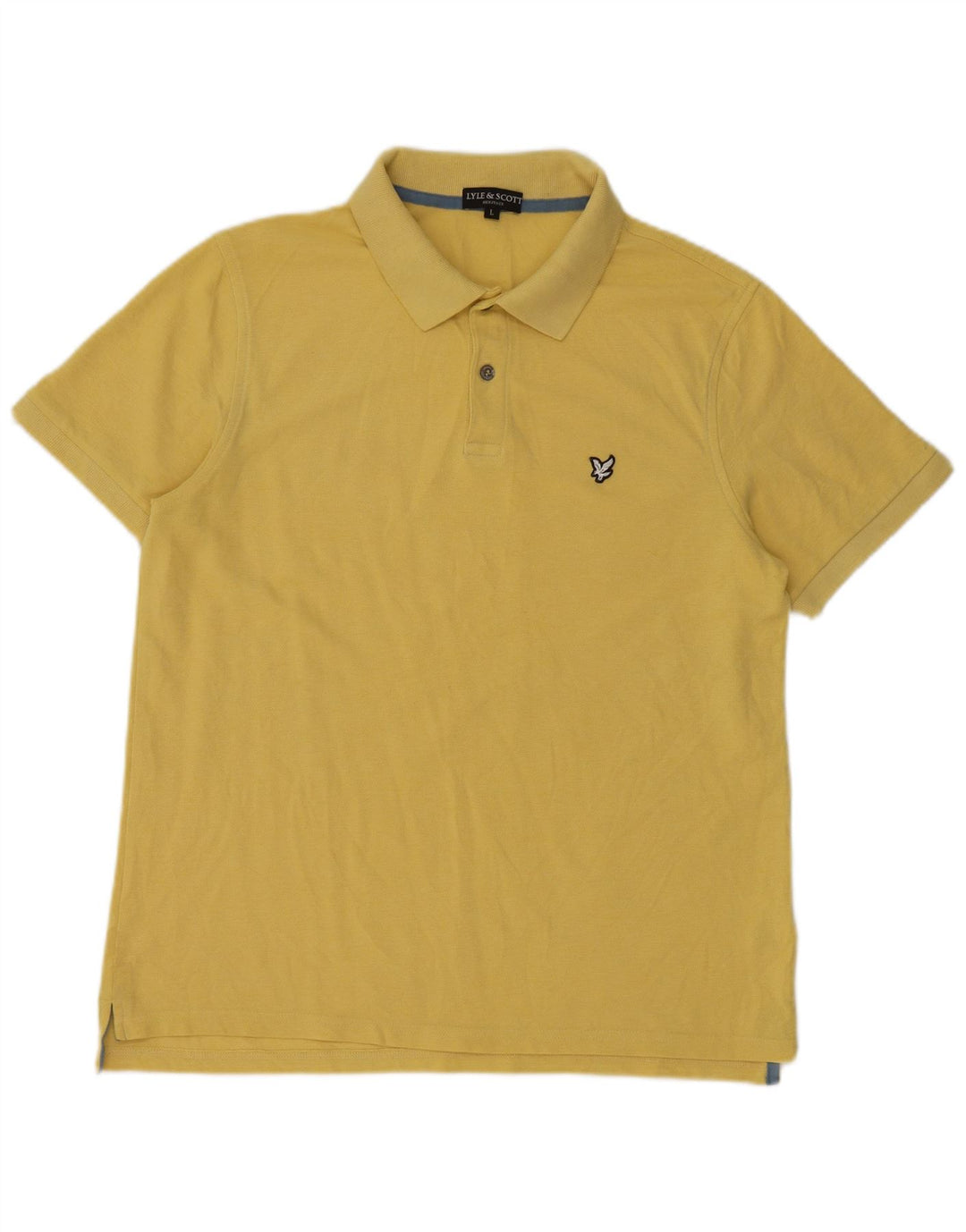 Tricou polo pentru bărbați Lyle & Scott, bumbac galben mare