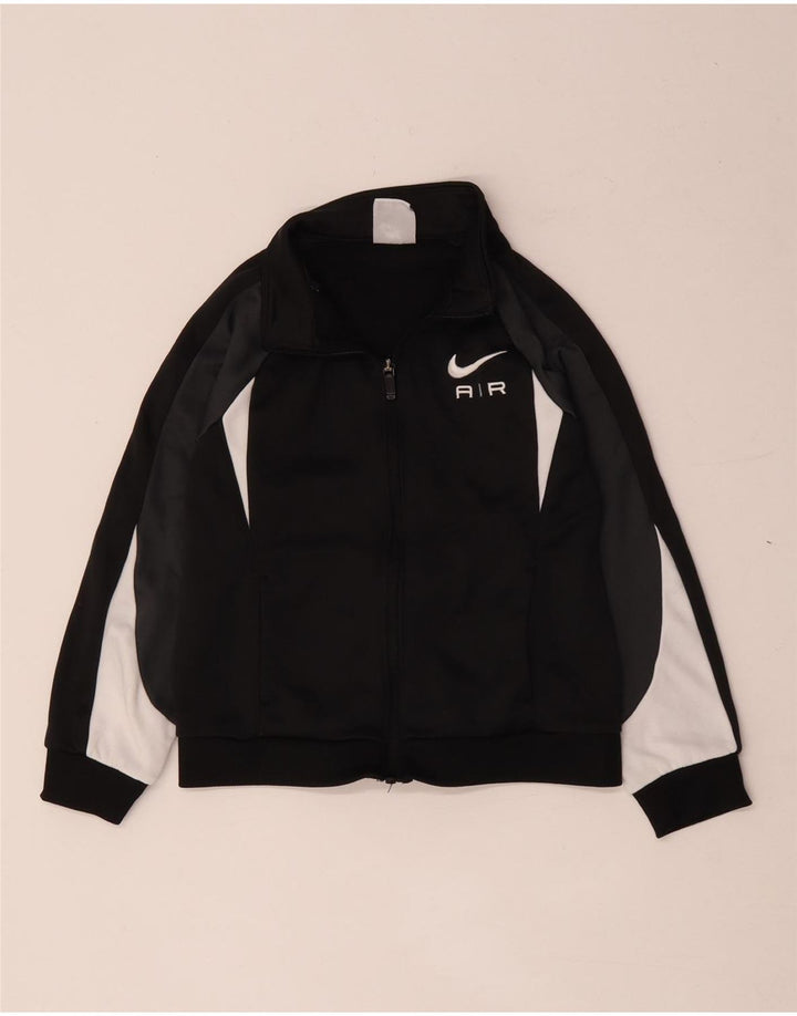 Jachetă de top pentru trening grafic Nike pentru băieți 6-7 ani, mare, negru, colorblock