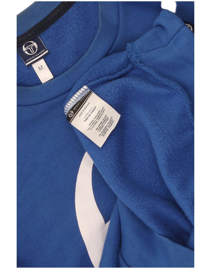 Hanorac grafic pentru bărbați Sergio Tacchini Pulover Bumbac albastru mediu