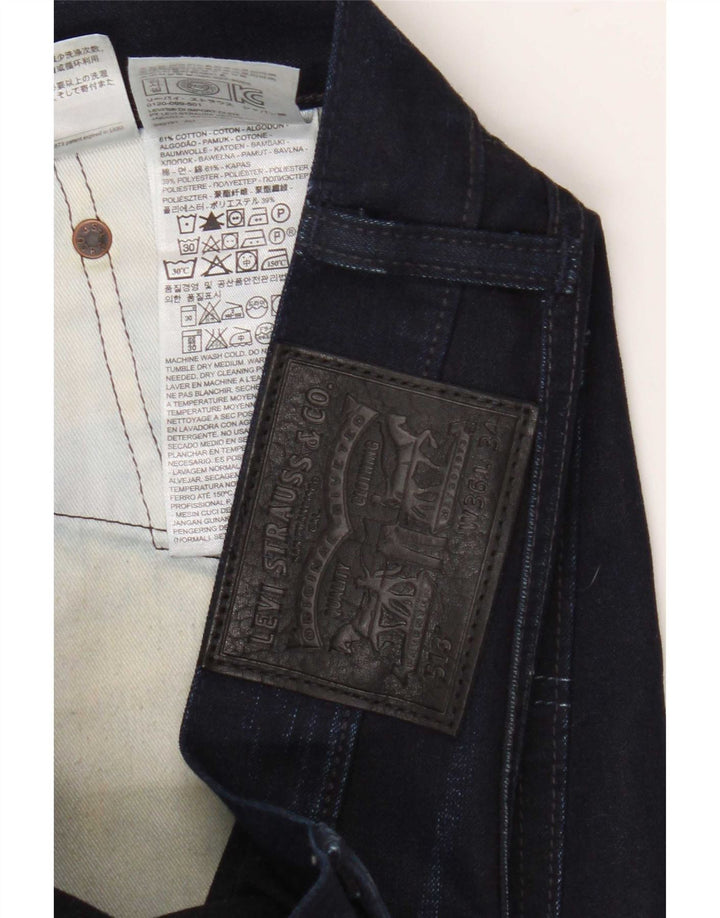 Blugi drepti pentru bărbați Levi's 513 W36 L34 Bumbac bleumarin