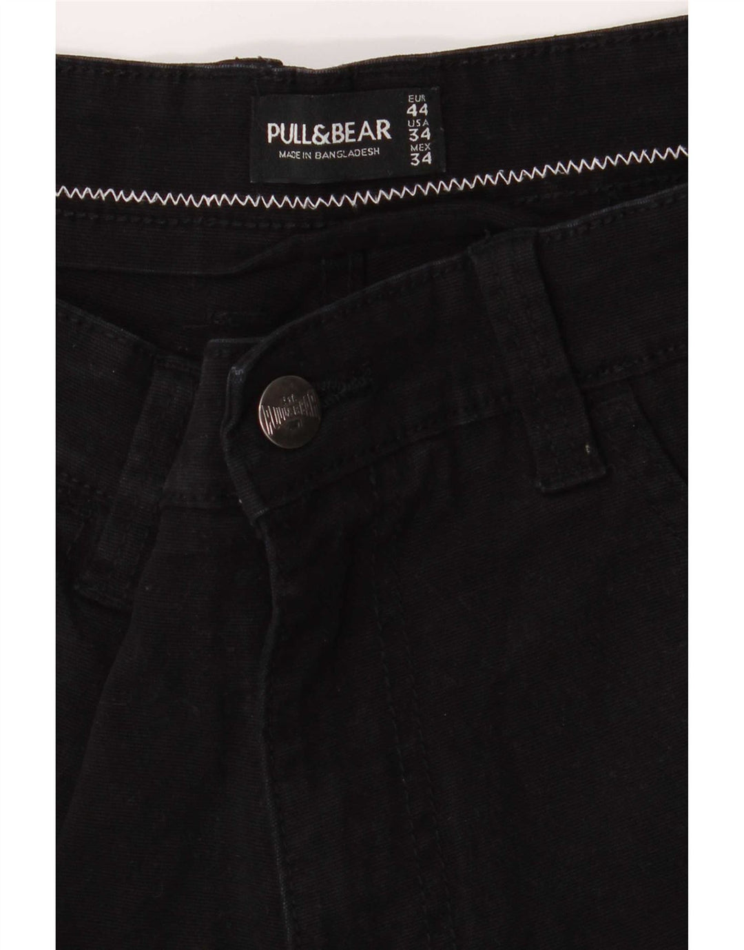 Pull & Bear Pantaloni scurți din denim pentru bărbați EU 44 Large W34 Bumbac negru