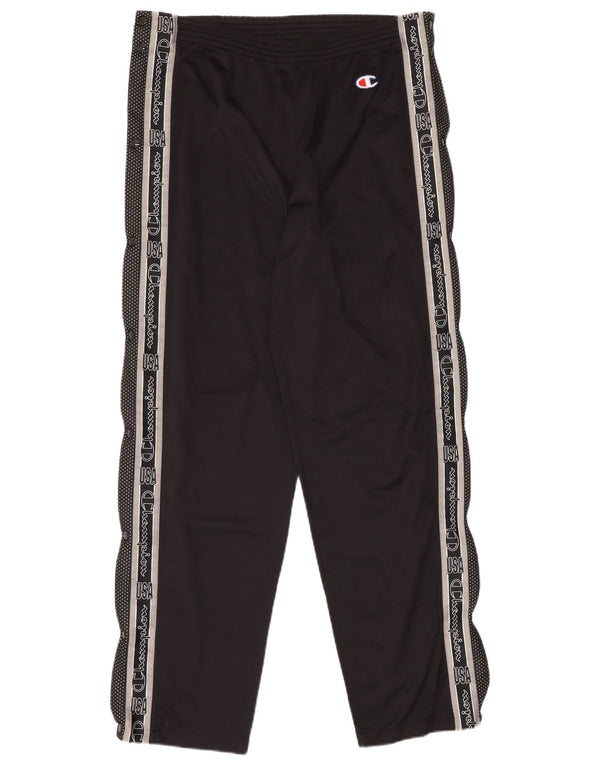 Pantaloni de trening grafic pentru bărbați CHAMPION XL poliester negru