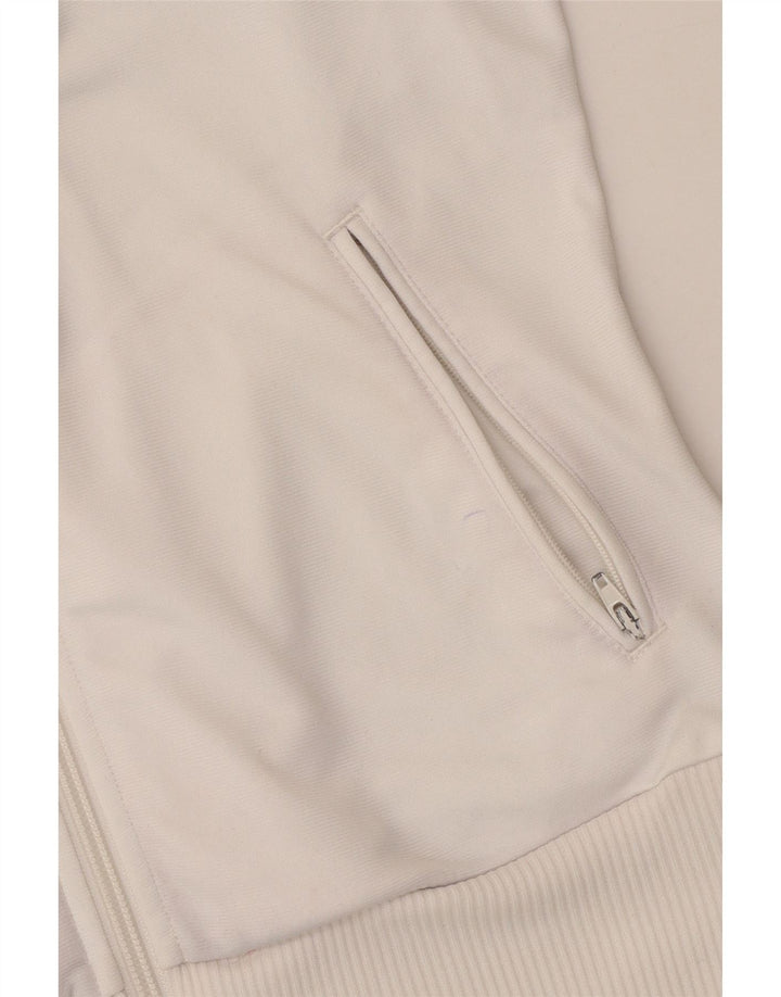 Jachetă de top pentru trening grafic Adidas pentru femei EU 38 Medium White