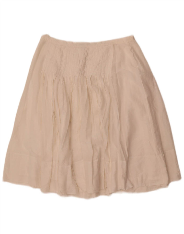 Fusta A-Line pentru femei Ralph Lauren US 10 Large W30 Bumbac alb