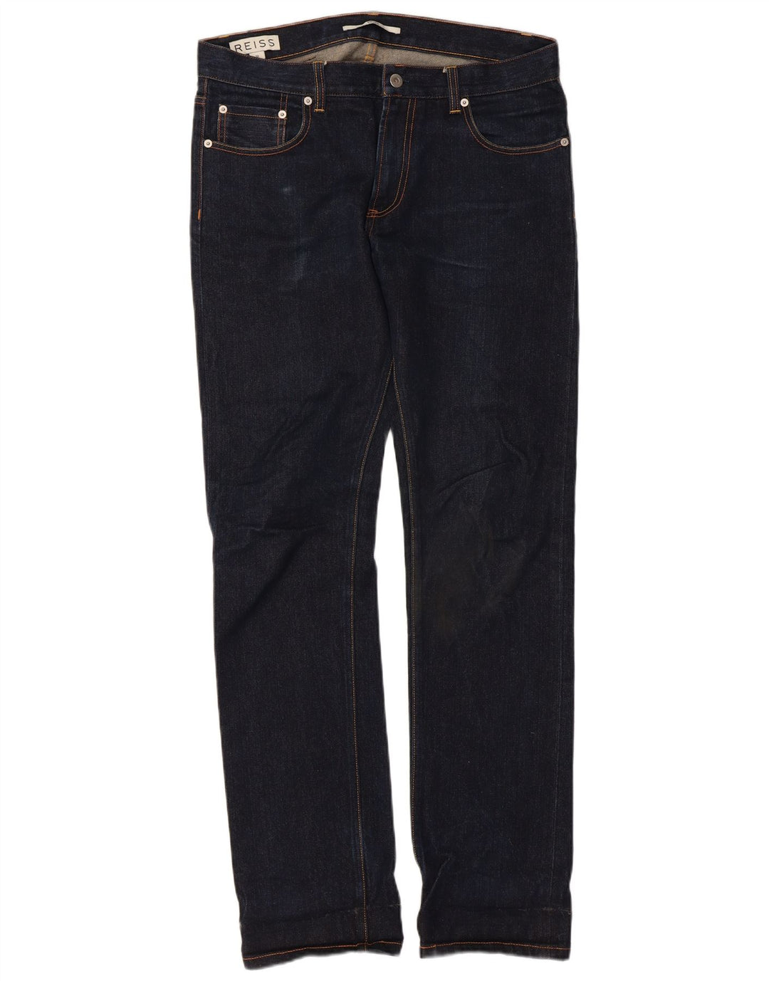 Blugi subțiri pentru femei Reiss W32 L30 bumbac bleumarin