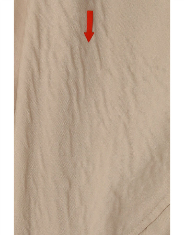 ALL SAINTS Womens Open Trench Coat UK 14 Medium Beige Lyocell Vintage All Saints and Second-Hand All Saints from Messina Hembry 