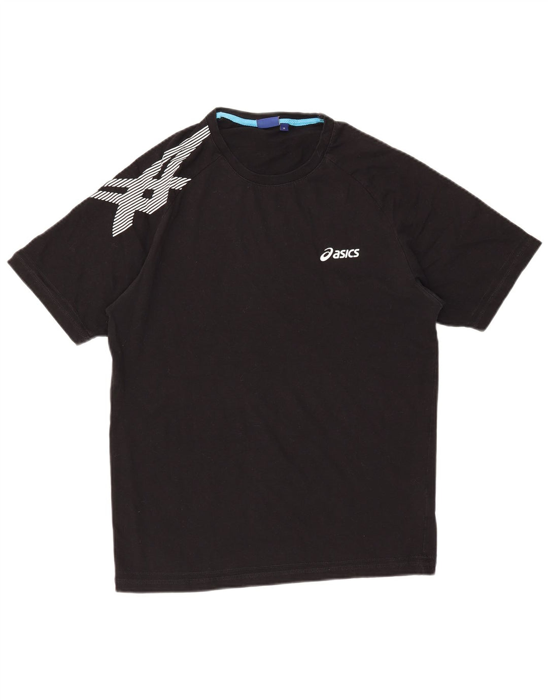 Tricou grafic ASICS pentru bărbați Top mediu din bumbac negru