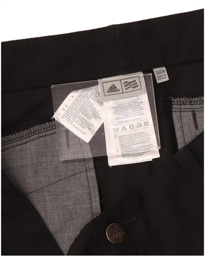 Pantaloni chino subțiri pentru bărbați Adidas W34 L34 poliester negru