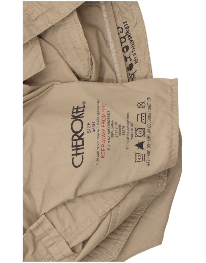 Pantaloni cargo drepti pentru bărbați Cherokee L36 L34 bumbac bej