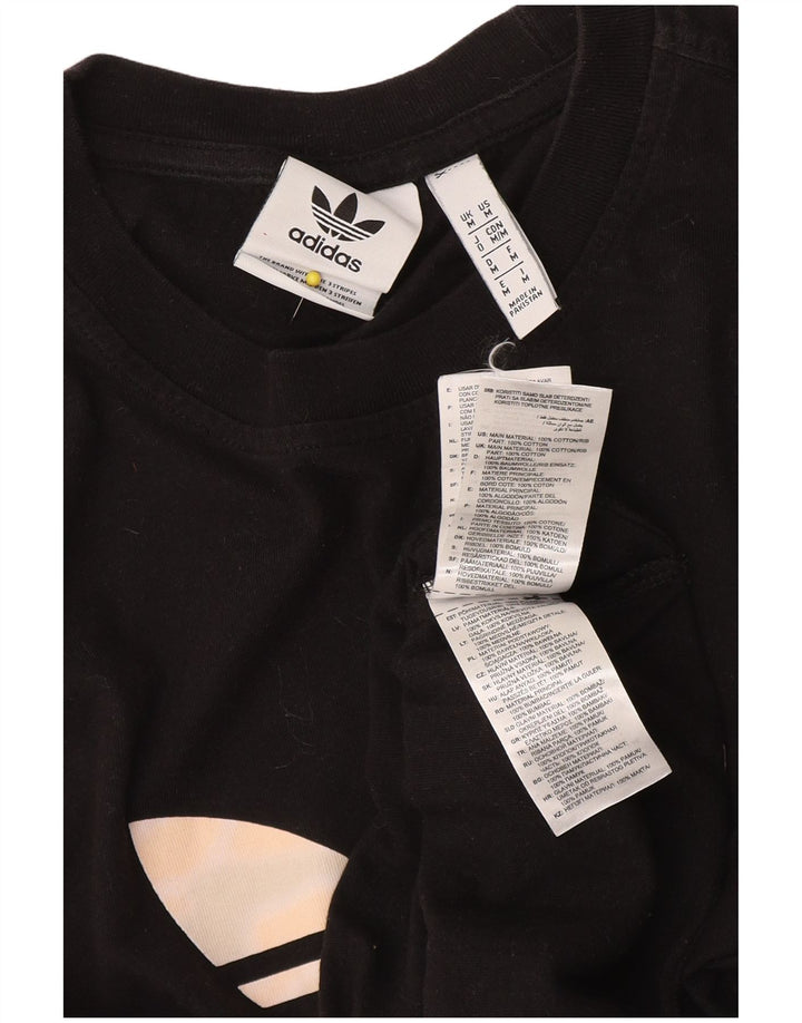 Tricou grafic Adidas pentru bărbați Top mediu negru bumbac