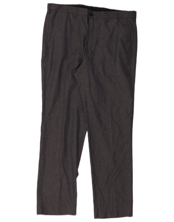 Pantaloni chino drepți pentru bărbați Marks & Spencer L36 L30 poliester gri