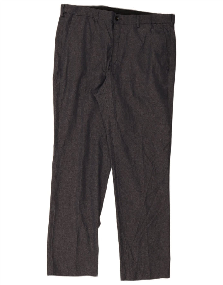 Pantaloni chino drepți pentru bărbați Marks & Spencer L36 L30 poliester gri