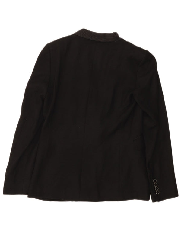 MASSIMO DUTTI Jachetă Blazer Femei 1 Buton EU 36 XS Lână Neagră