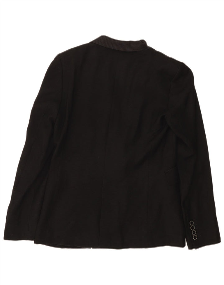 MASSIMO DUTTI Jachetă Blazer Femei 1 Buton EU 36 XS Lână Neagră