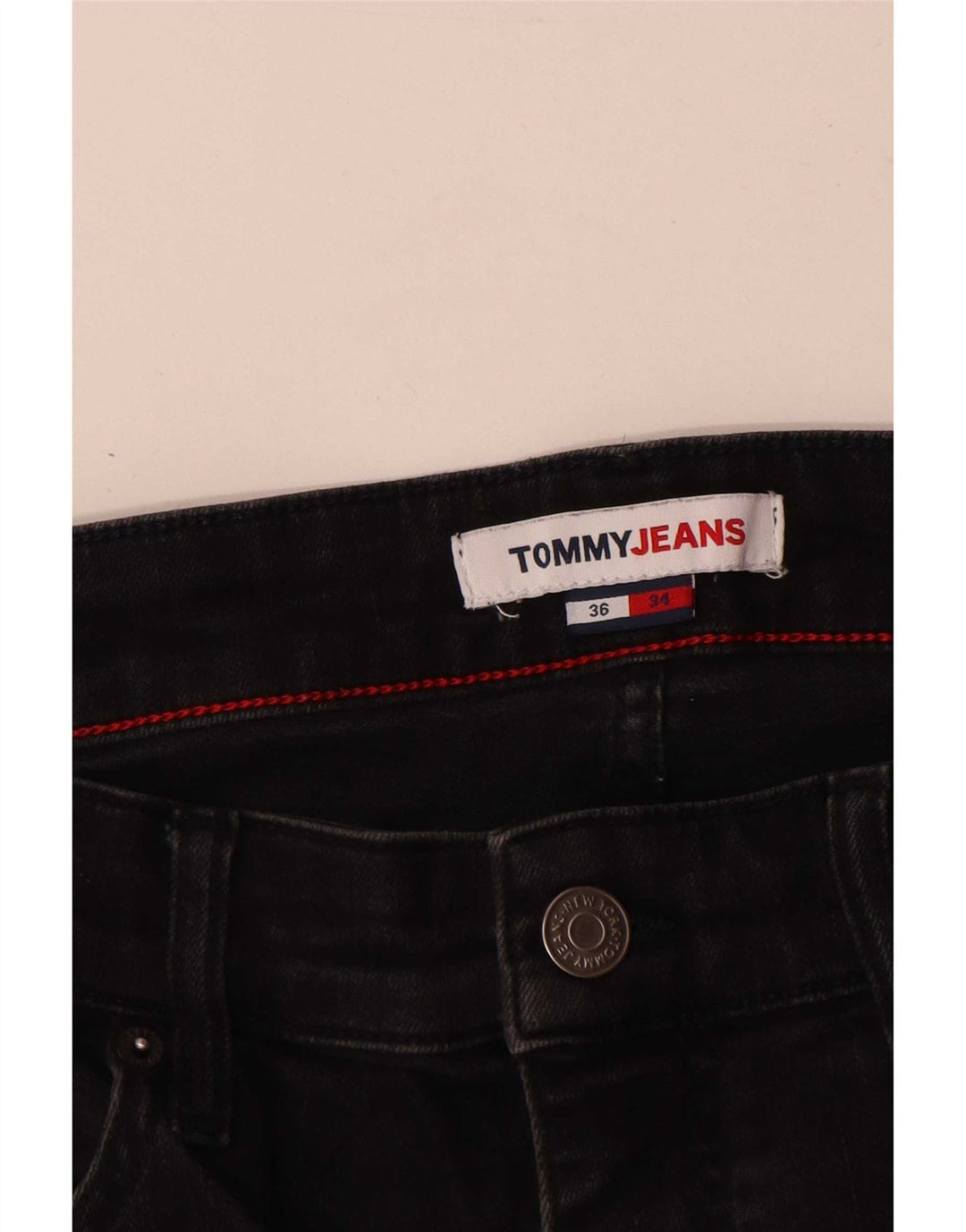 Blugi slim pentru bărbați Tommy Hilfiger W36 L34 bumbac negru