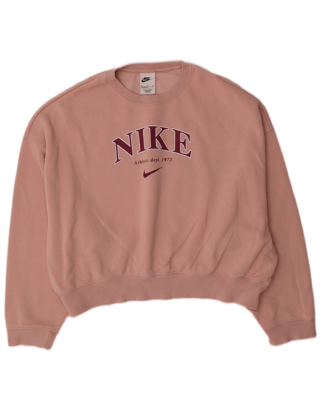 Pulover NIKE pentru fete supradimensionat cu grafic 13-14 ani XL bumbac roz