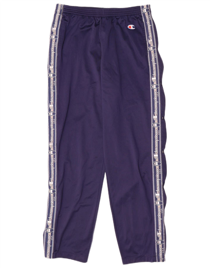 Pantaloni de trening grafic pentru bărbați Champion XL, poliester bleumarin