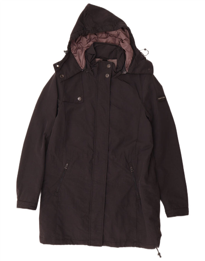 GEOX RESPIRA Jachetă de vânt cu glugă pentru femei UK 6 XS Poliamidă neagră