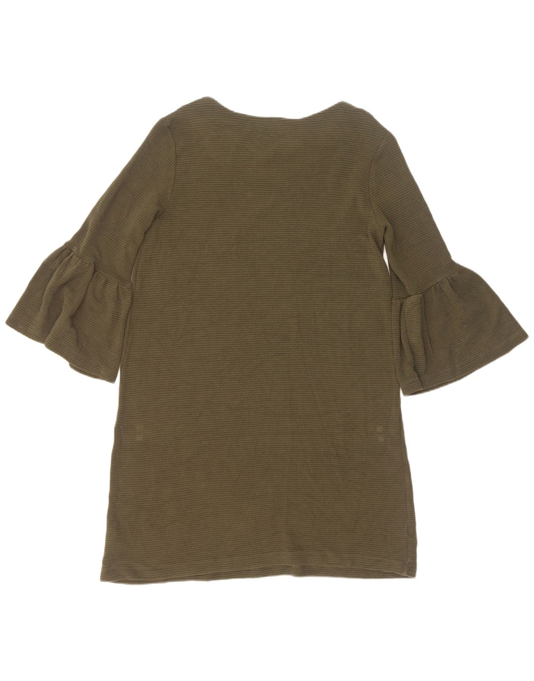 Rochie schimbătoare pentru femei French Connection cu mâneci 3/4 UK 12 Medium Khaki Viscose