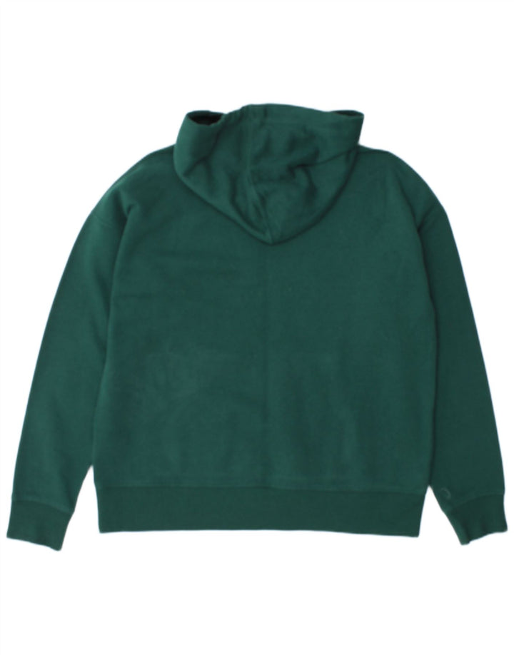 Pulover Dkny pentru bărbați cu glugă grafică, bumbac verde mediu