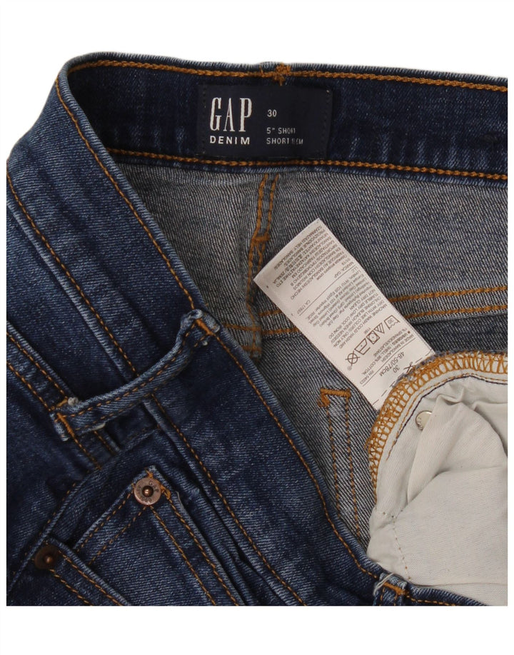 Pantaloni scurți din denim pentru femei Gap W30, bumbac albastru mediu