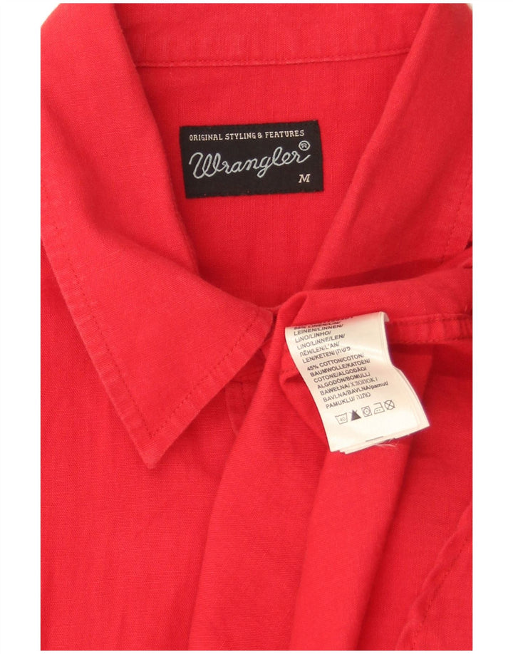 Cămașă cu mânecă scurtă Wrangler pentru bărbați, in roșu mediu