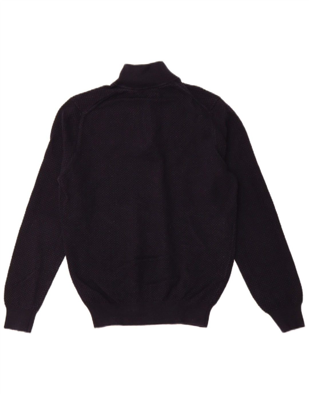 Pulover pentru femei MASSIMO DUTTI, cu fermoar, cu gât, UK 12, mediu, bleumarin, bumbac