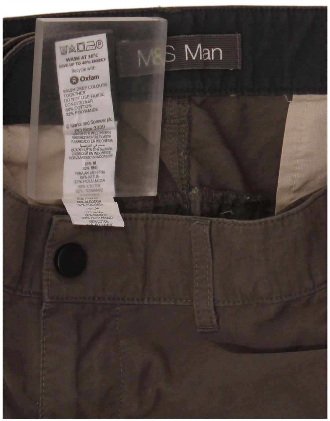 Pantaloni scurți cargo pentru bărbați Marks & Spencer W42 2XL bumbac gri