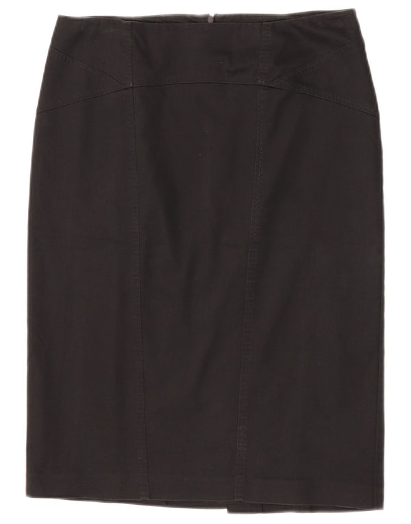 Fusta creion pentru femei Oasis UK 12 Medium W30 Bumbac negru