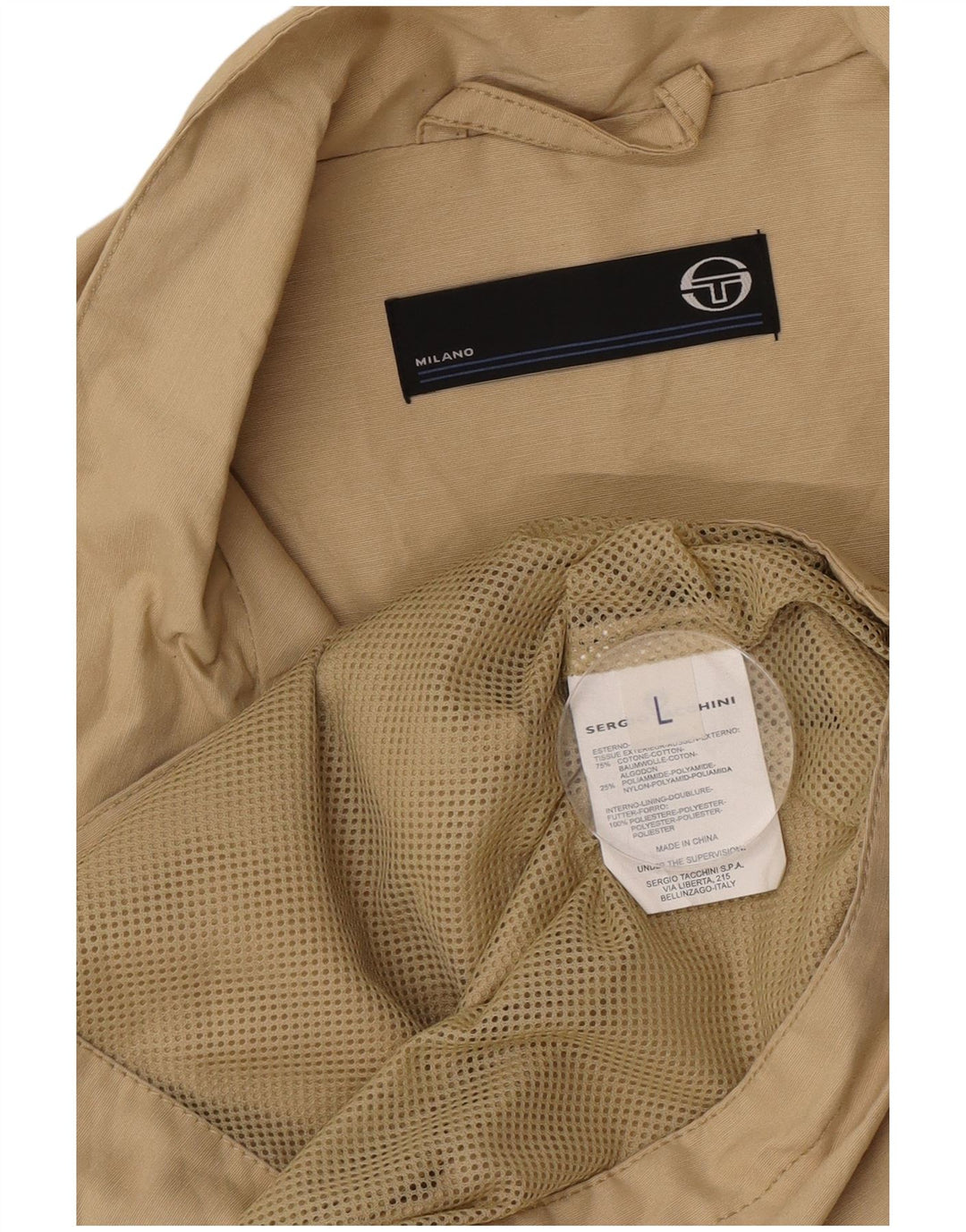 Sergio Tacchini Trening pentru bărbați Jachetă mare din bumbac kaki