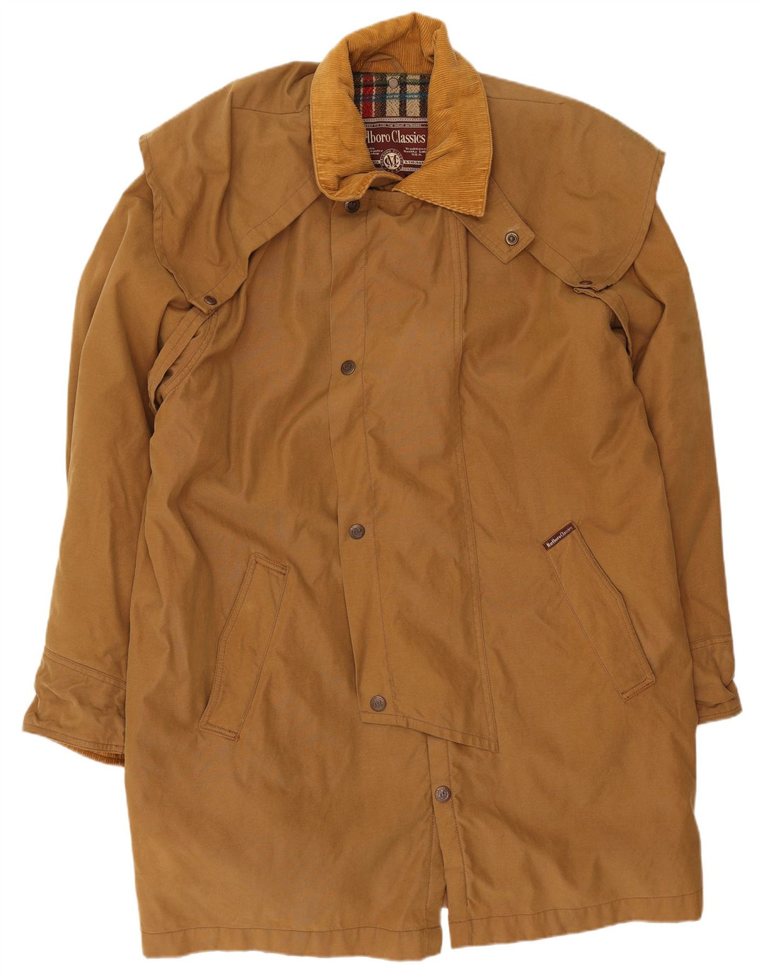 Palton Capelet pentru bărbați Marlboro Classics UK 40, mare, bej, bumbac