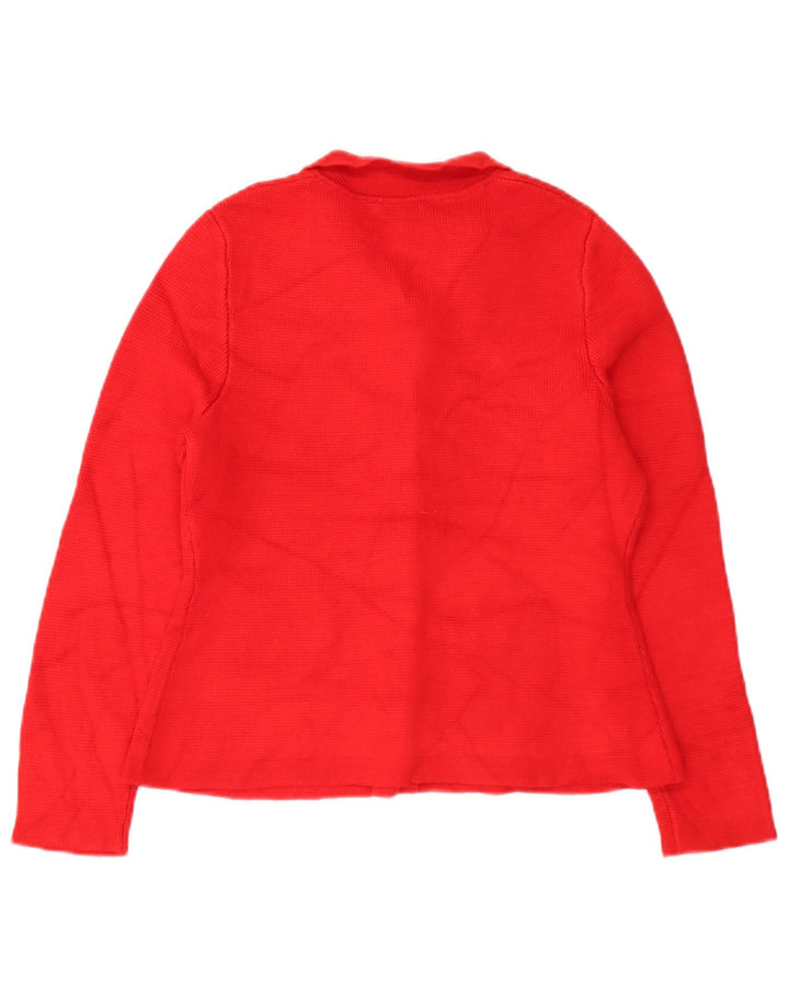 Pulover cardigan pentru femei Zara UK 12, viscoză roșie medie