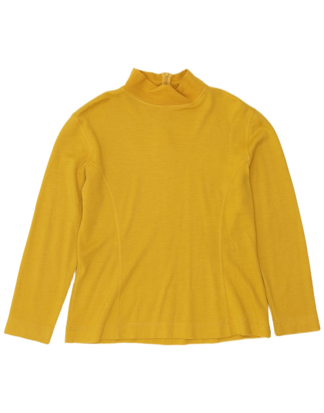 Top pentru femei VINTAGE cu fermoar și cu mânecă lungă IT 46 Large Yellow