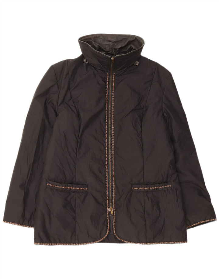 Jachetă vintage pentru femei IT 48 XL poliester negru