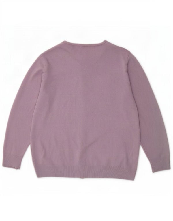 Pulover cardigan pentru femei Marks & Spencer UK 16 mare violet acrilic