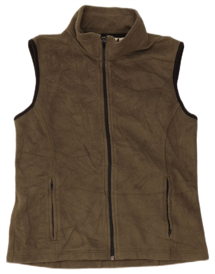 Gilet cu lână Eddie Bauer pentru femei UK 10 Small Kaki Poliester