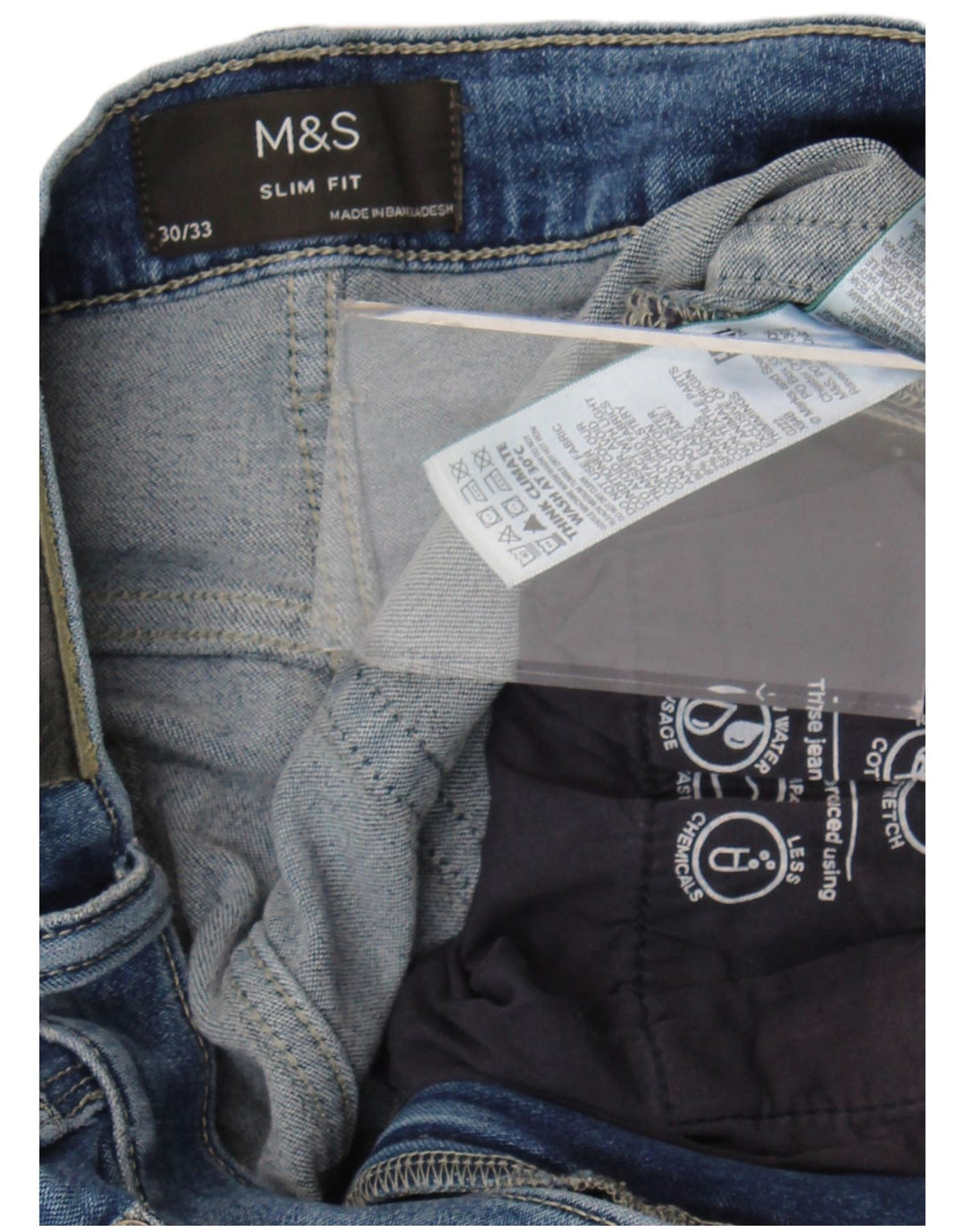 Blugi subțiri pentru femei Marks & Spencer L30 L33 Bumbac albastru