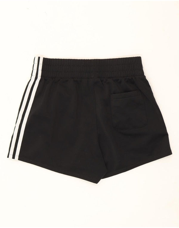 Pantaloni scurți sport Adidas pentru femei UK 10 Small Negru Poliester