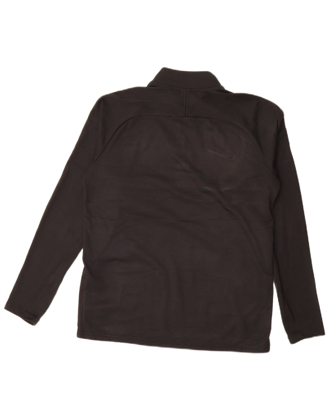 Pulover pentru bărbați Nike Dri Fit, cu fermoar, cu gât, poliester mediu negru