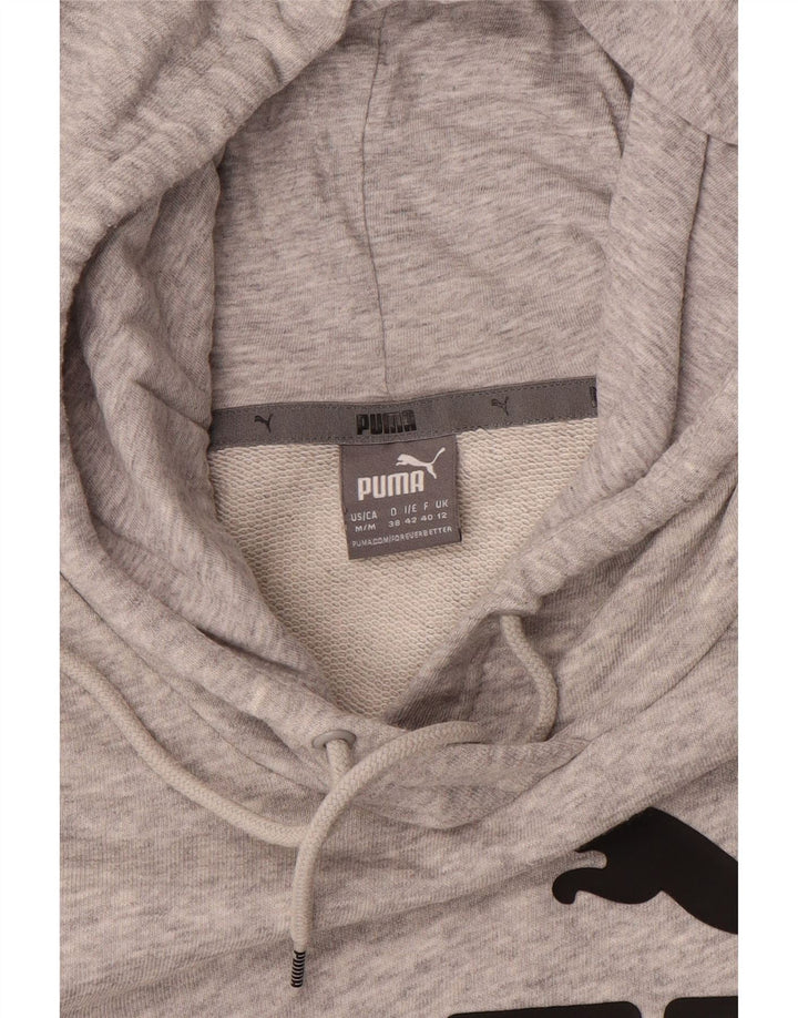 Pulover cu capota cu grafic Puma pentru femei UK 12, gri mediu