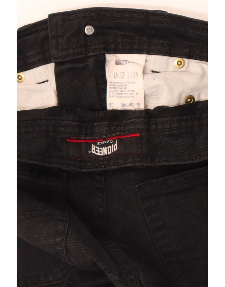 Blugi drepti pentru bărbați Pioneer W32 L34 bumbac negru