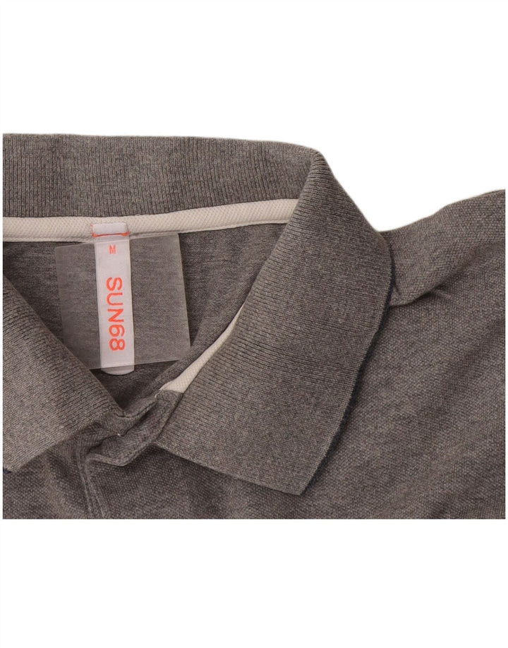 Tricou polo pentru bărbați Sun68, gri mediu