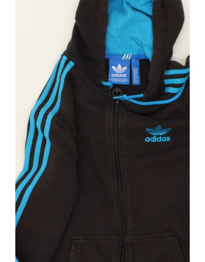 Pulover ADIDAS pentru bărbați, cu fermoar, bumbac mediu negru