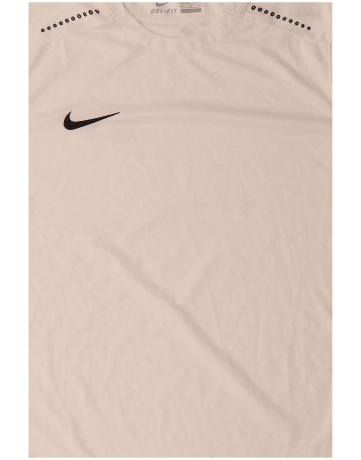 Tricou pentru bărbați NIKE Dri Fit Top XL, alb, poliester color bloc
