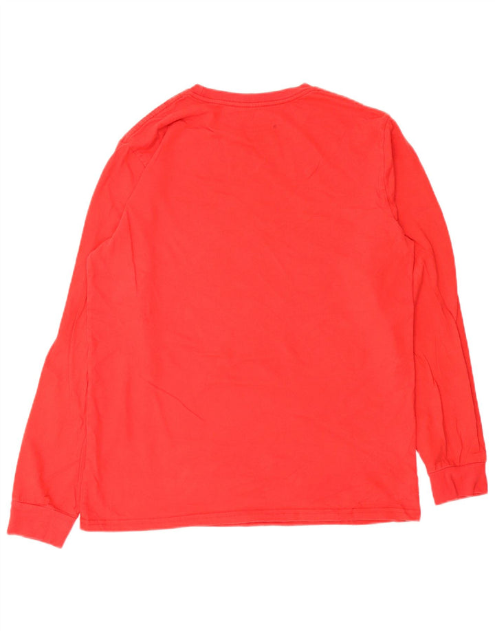Tricou grafic pentru bărbați Volcom cu mânecă lungă, bumbac roșu mare