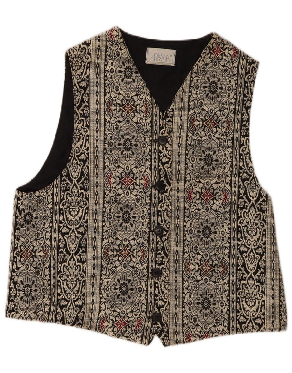 Vestă Arianna pentru femei UK 14 Medium Black Paisley Microfibres